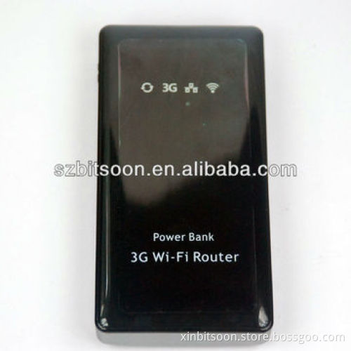 Multifunction 5-in-1 3G Wi-Fi Router Power Bank with SIM Slot and 2400mAh